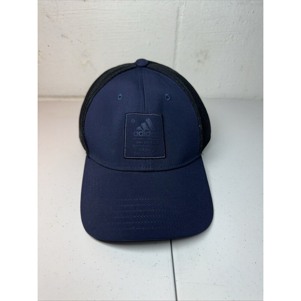 Adidas Trucker Cap Hat- Climalite Padded - Snapback - OSFA - Navy Blue & Black